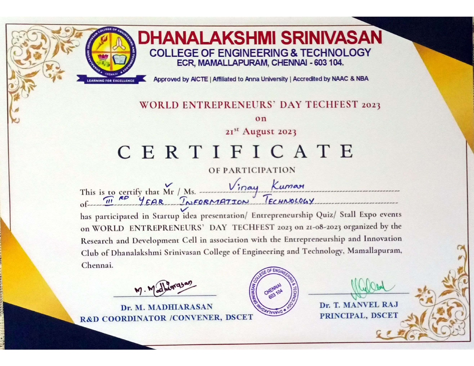 Certificate 3